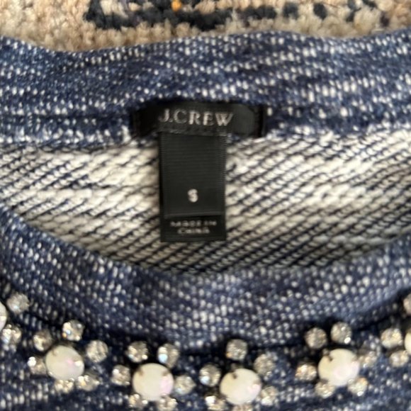 J. Crew Marled Embellished Neck Sweater Small - Picture 5 of 8